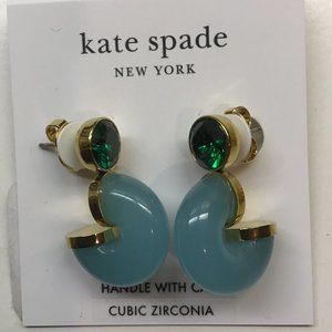Kate Spade New Aqua Hoop Earrings